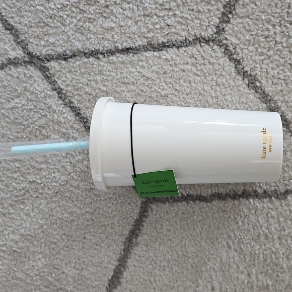 kate spade 20oz Insulated White and Gold Bridal Tumbler - Picture 2 of 4